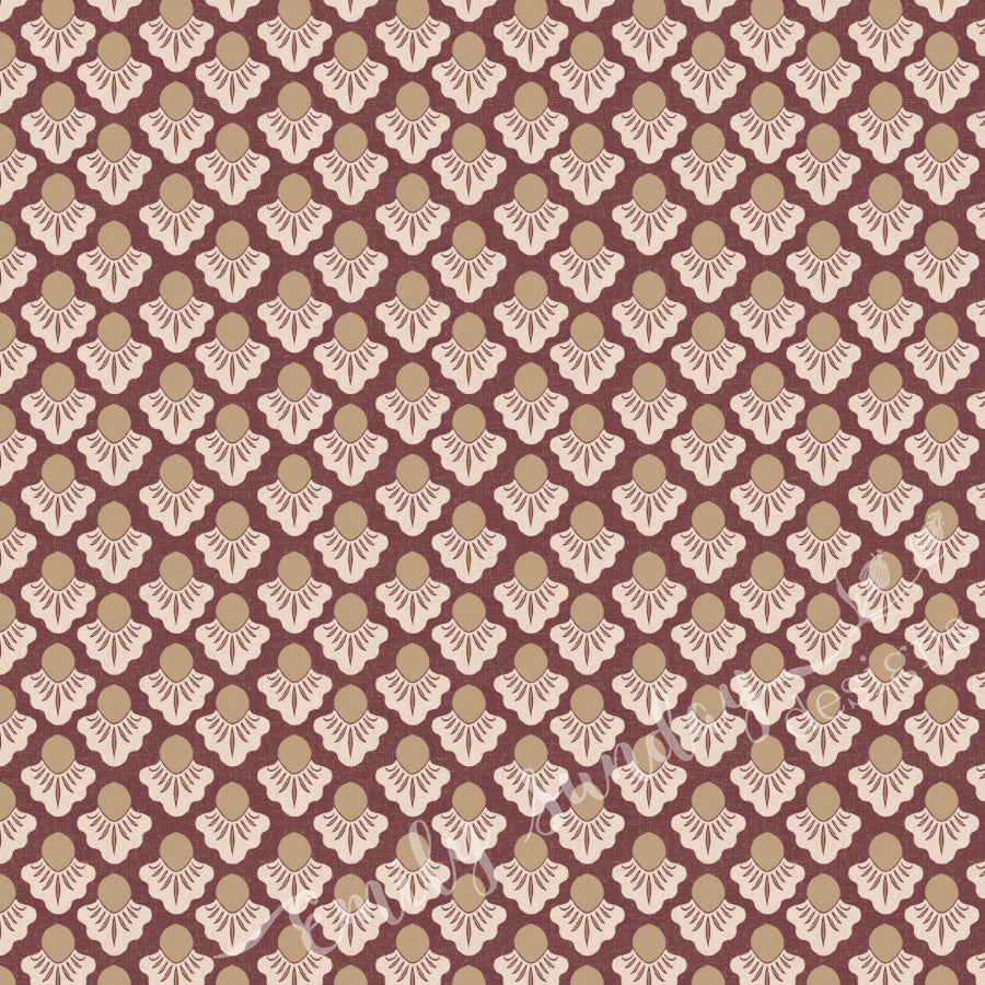 Small Scale Art Deco Flower Texture Gold peel and stick wallpaper pattern swatch